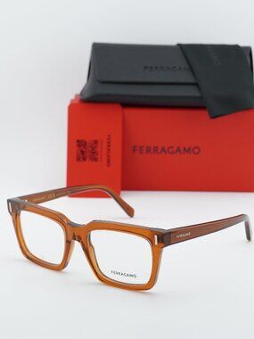 Salvatore Ferragamo SF2993 232 Unisex Square Eyeglasses 53mm – Brown